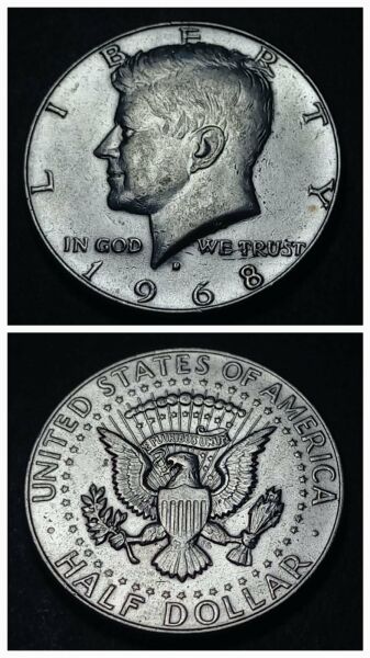 Escoines Koleksiyon 1968 Amerika Half dolar 11,45 gümüş CA eski yabancı madeni para - 39963668b27f5c