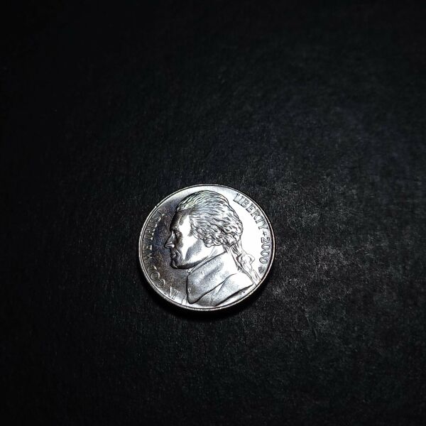 Escoines Koleksiyon 2000 Jefferson five cent darphane setinden çıkma PROOF eski yabancı madeni para
