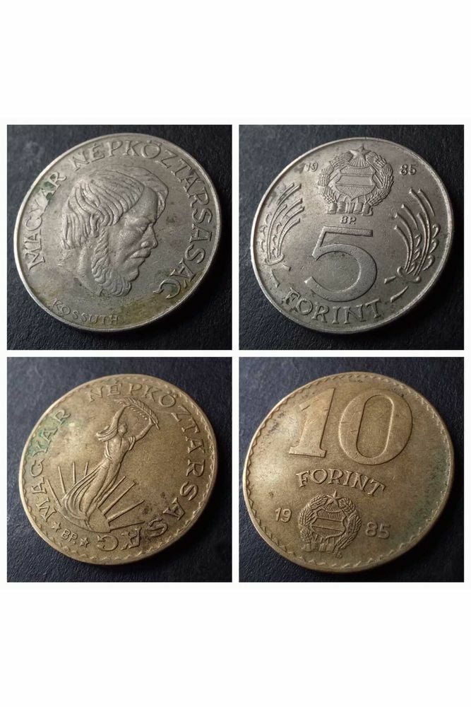 1985 Macaristan 5-10 forint takım ÇT+ eski yabancı madeni para