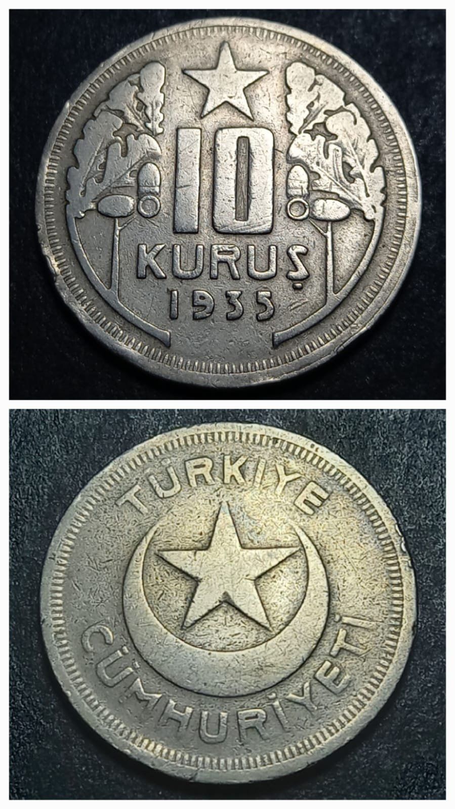 Escoines Koleksiyon 10 Kuruş 1935 (RR) ÇÇT/ÇÇT+ eski madeni para - 39963669841bf312a2