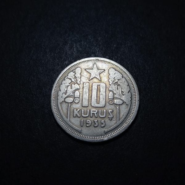 Escoines Koleksiyon 10 Kuruş 1935 (RR) ÇÇT eski madeni para - 399636699996f5d5a2