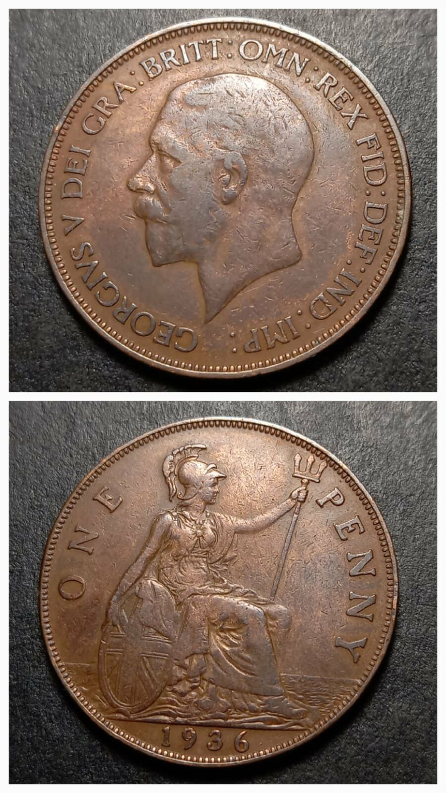 Escoines Koleksiyon Birleşik Krallık 1936 Bronz 1 penny ÇÇT+ eski madeni para - 39963669d96c9eb4a0