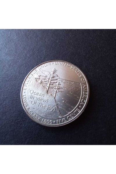 2005 ABD 5 Cent Lewis ve Clark Expedition'ın 200. Yıldönümü ÇİL+ DARPHANE SETİNDEN Madeni para