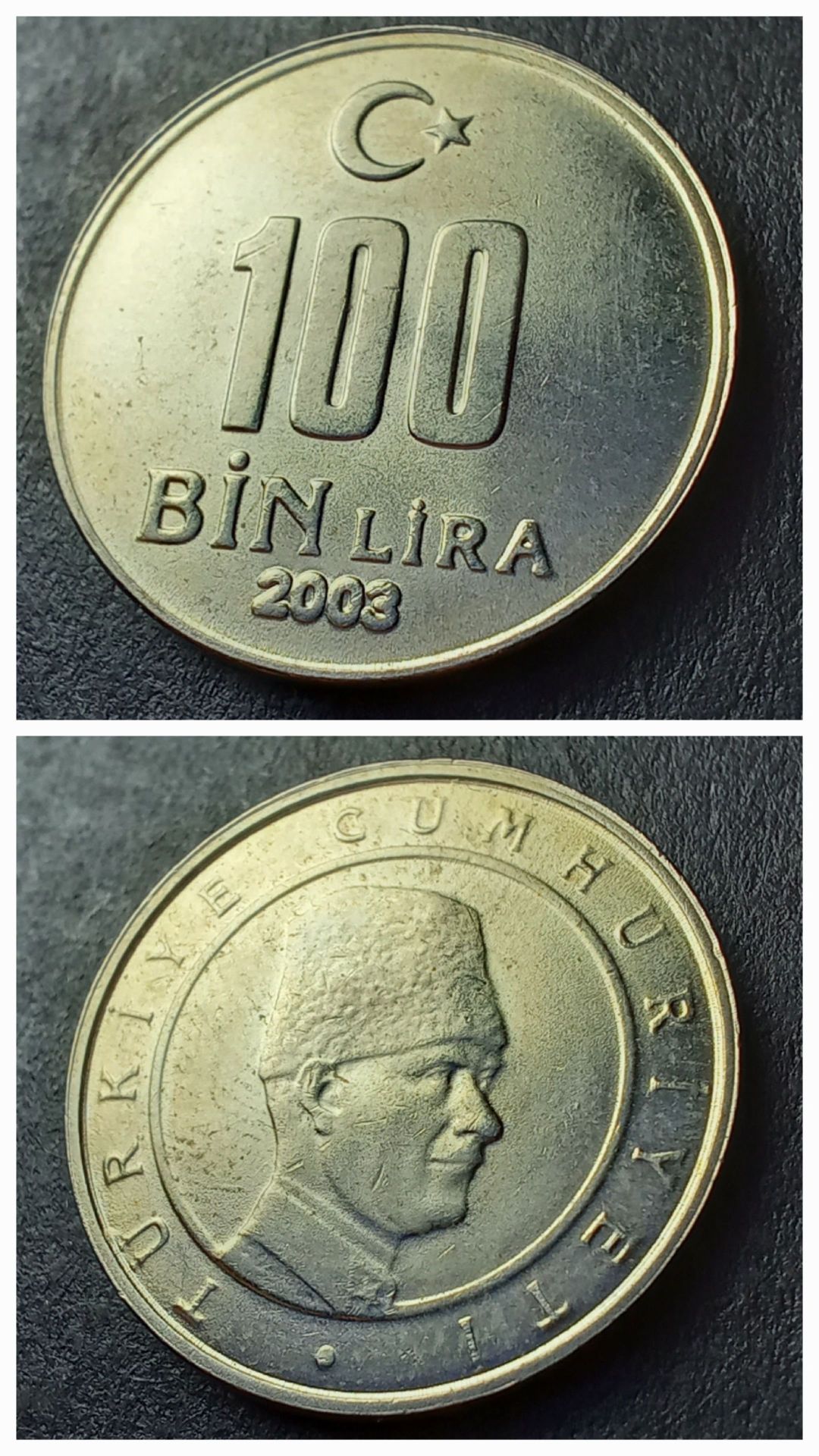 100 Bin Lira 2003 ÇA/ÇİL Eski Madeni Para - 39963664286b698715