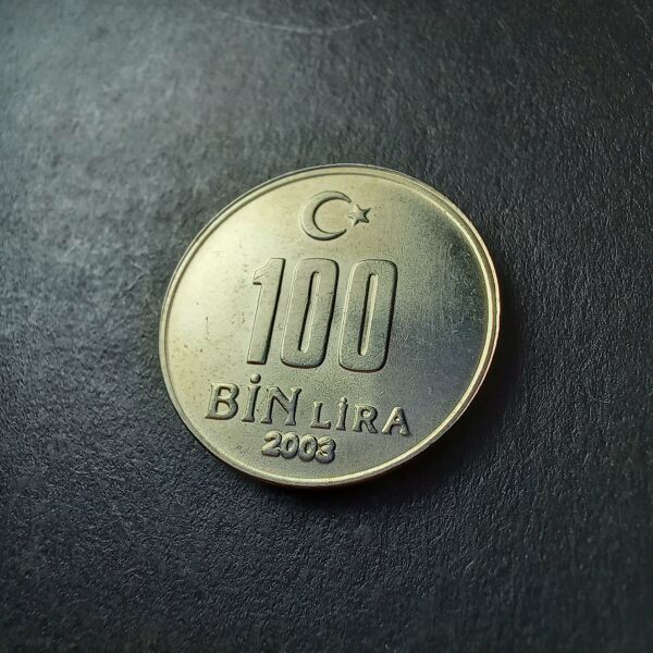 100 Bin Lira 2003 ÇA/ÇİL Eski Madeni Para - 39963664286b698715