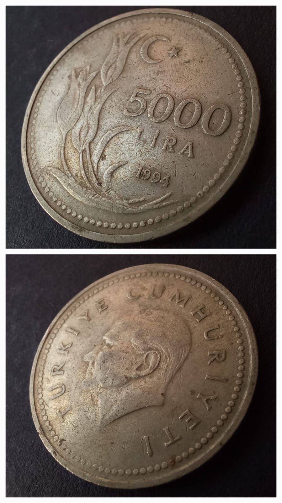 1994 Tc 5000 lira ÇT eski madeni para - 39963663c0dba14eb3