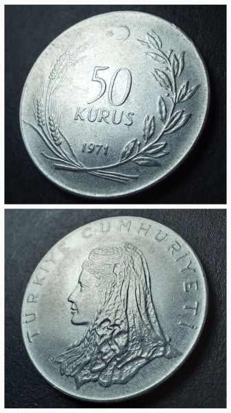 1971 Akmonital 50 Kuruş ÇÇT+/ÇA Eski Madeni Para - 3996366393770669ab