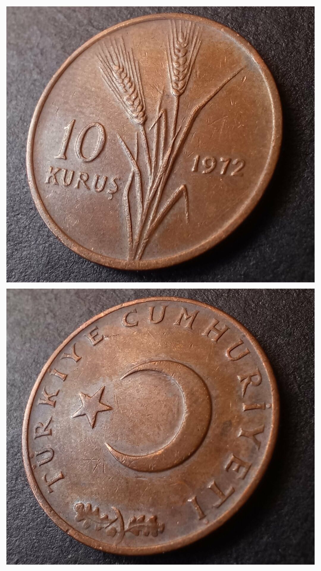 10 Kuruş - 1972 ÇÇT+/ÇA Eski Madeni Para - 39963662ffa5f69da6