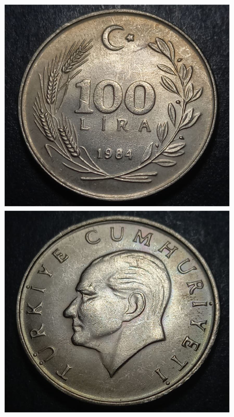 Escoines Koleksiyon 1984 100Lira ÇİL Az çıkar eski madeni para 39963672192dceec2e