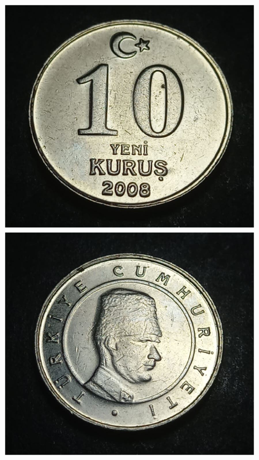 Escoines Koleksiyon 10 Yeni kuruş 2008 ÇİL eski madeni para 3996367218f5f4c4b4