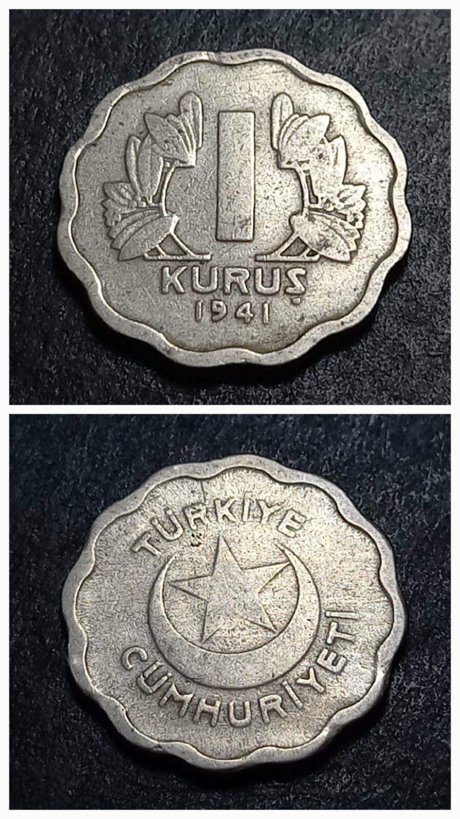 Escoines Koleksiyon 1941 ÇT/ÇÇT 1kuruş eski madeni para 39963671eee728f796