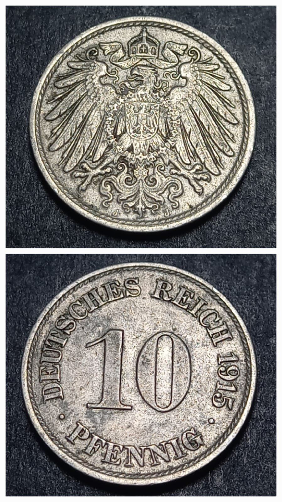 Escoines Koleksiyon 1915 Almanya 10 Pfennig CA eski yabancı madeni para 399636726878b15c12