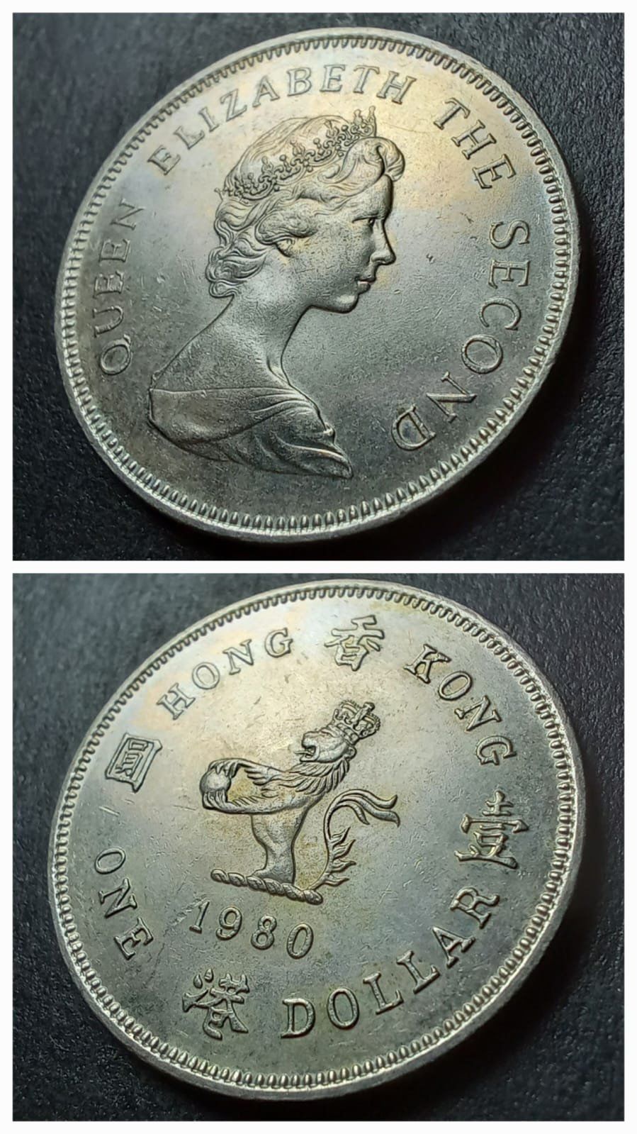 1980 Hong Kong 1 dolar CA+ eski yabancı madeni para - 3996366512cfccda55