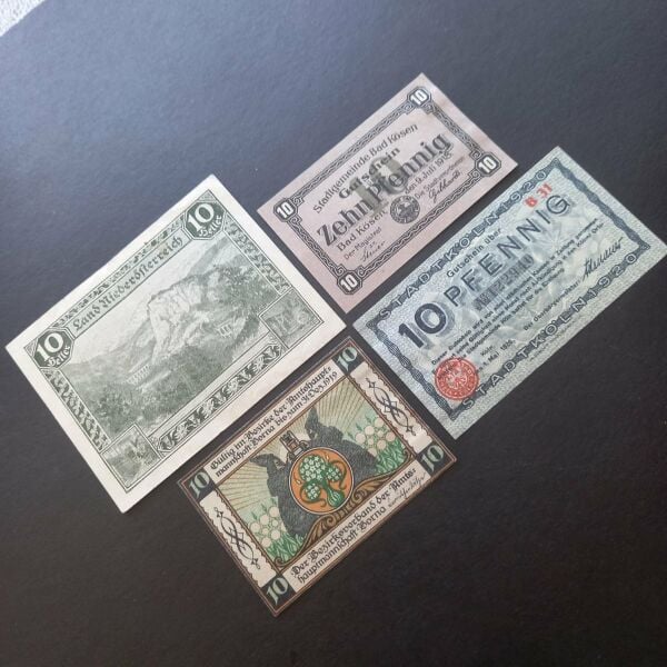 Escoines Koleksiyon 1918 - 1919 - 1920 Almanya Notgeld - set ÇİL eski kağıt para -3996366b8e01aa153f