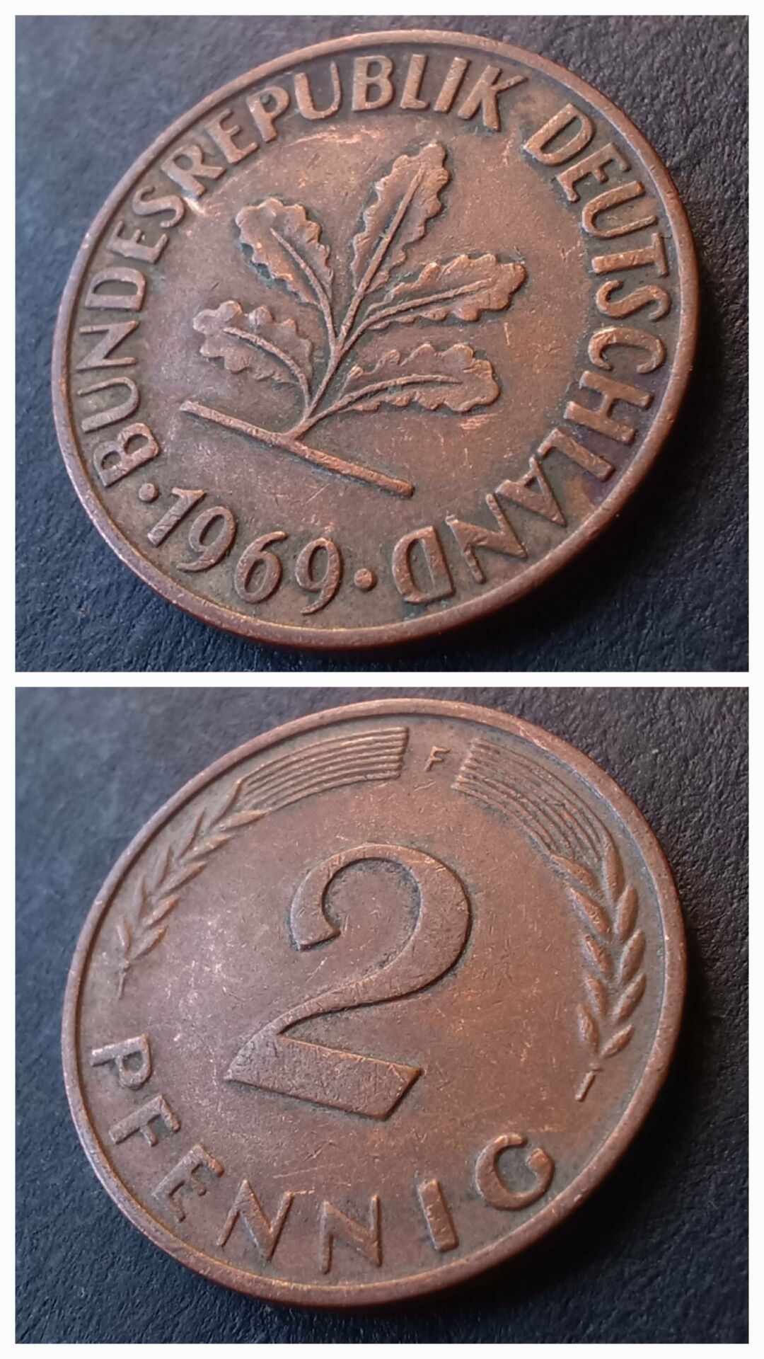 Escoines Koleksiyon 1969 Almanya 2Pfennig ÇÇT+ Eski yabancı madeni para 399636633fab45fadf