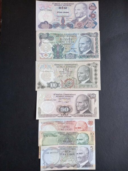 Escoines Koleksiyon 6.Emisyon 5/10/20/50/100/500/1000 Türk lirası Tam set ÇT+/ÇA -3996366b8d827a54e7