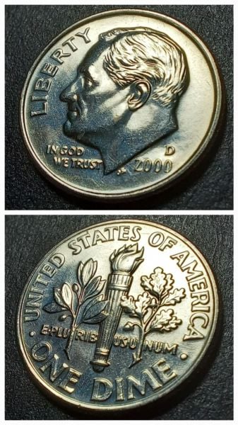 2000 one dime ÇİL/PROOF - darphane setinden çıkarıldı eski yabancı madeni para - 399636653b4b464c2d