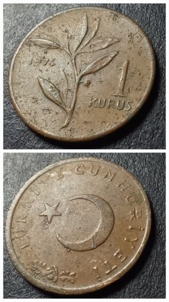 1 Kuruş 1974 TEMİZ+ Eski Madeni Para - 399636650d62e0a4fc