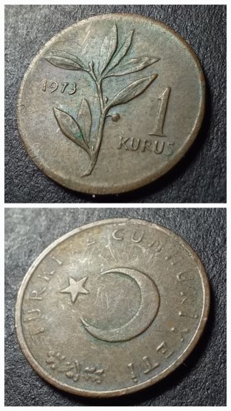 1 Kuruş 1973 ÇT/ÇÇT Eski Madeni Para - 399636650d6306a22d