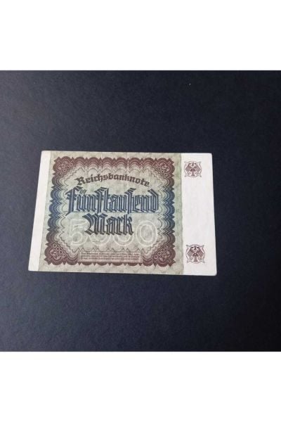 1922 Almanya 5000 Mark ÇÇT Reichsbanknote Kağıt para