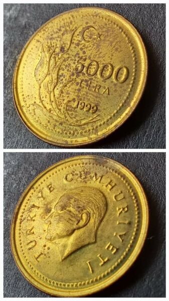 1999 5000 lira Çil eski madeni para - 39963664132a6b2c85