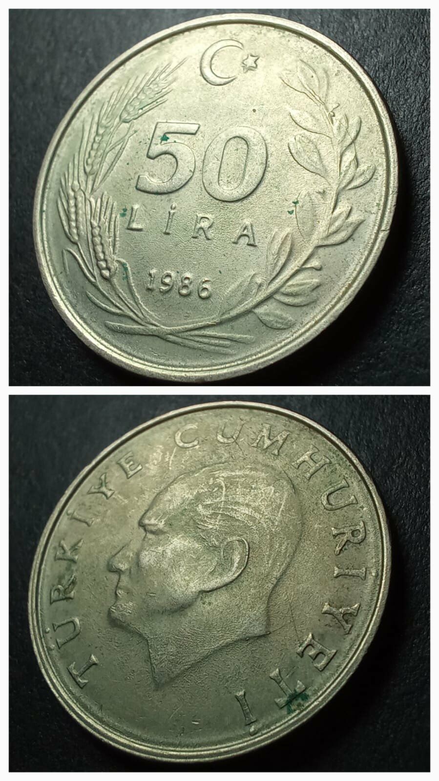 1986 50 lira ÇÇT/CA eski yabancı madeni para - 3996366508bb373cdd