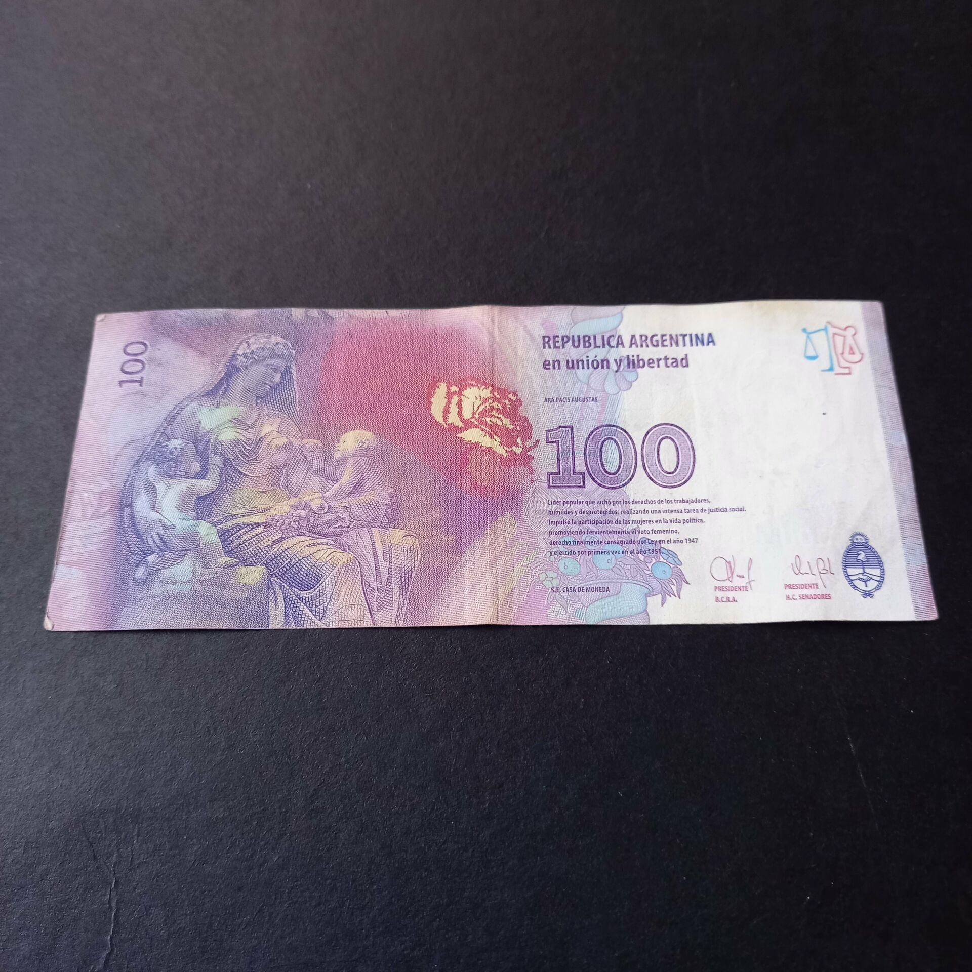 Escoines Koleksiyon 56220007J Arjantin ÇT/ÇÇT Eva Peron 100 Pesos Eski Kağıt Para 399636681ccaf155ba