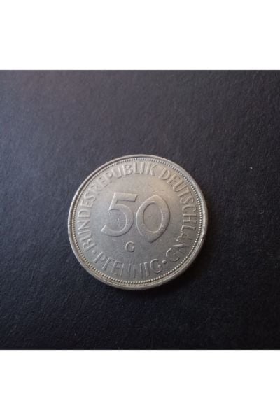 1971 almanya 50 pfennig ççt+ Eski yabancı madeni para