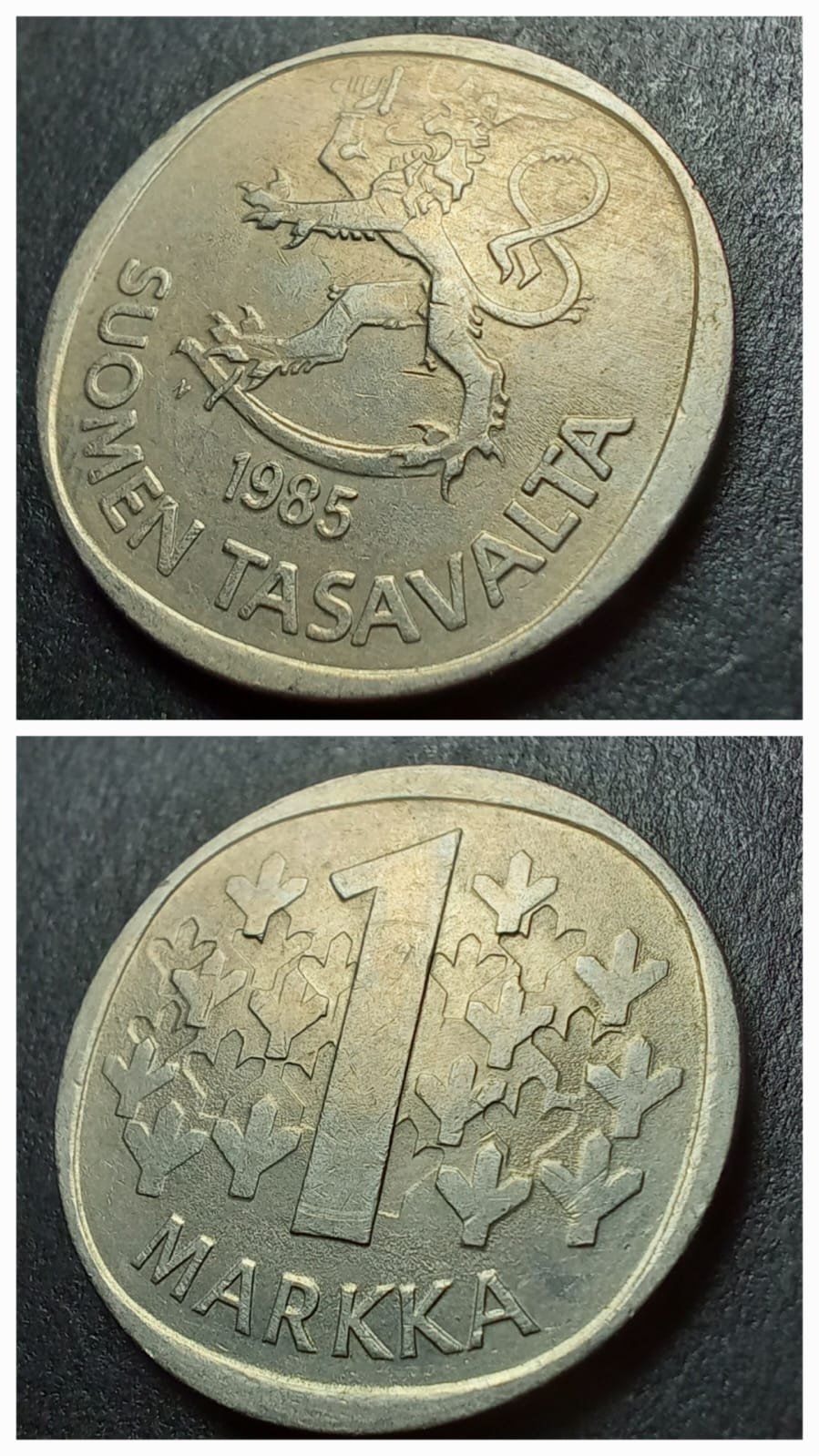 1985 Finlandiya 1 marka CA/ÇİL eski yabancı madeni para - 3996366508827ba0c5