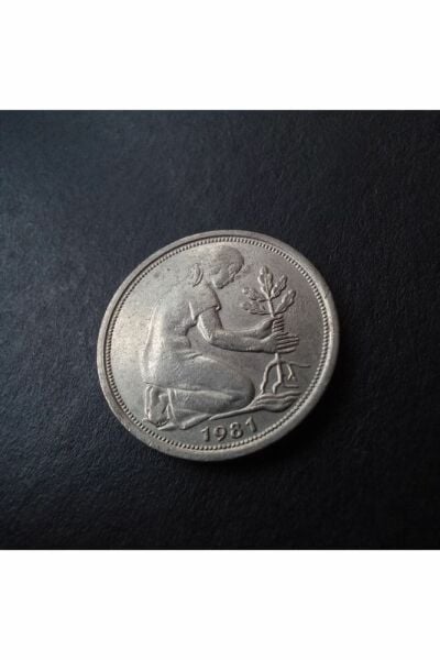 1981 almanya 50 pfennig ççt+/ça Eski yabancı madeni para