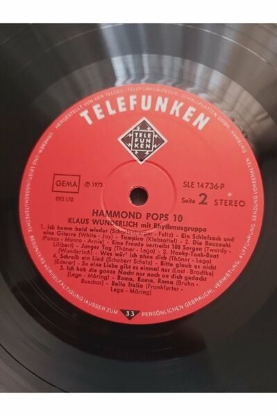 1973 Hammond Pops 10 - vinyl - 33lük plak