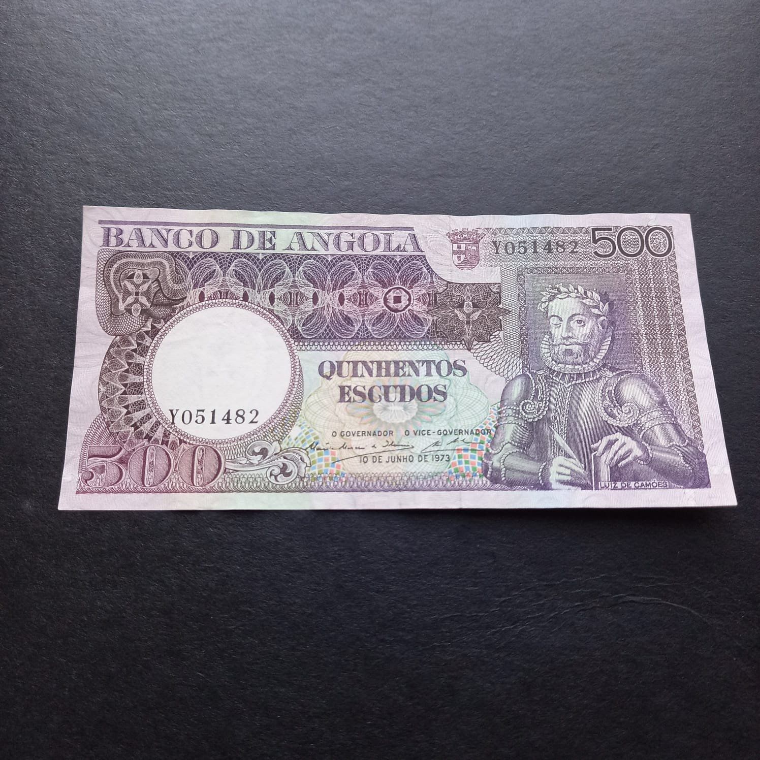 Escoines Koleksiyon Angola 500 escudos 1973 CA eski yabancı kağıt para 3996366bcd47f0c6fd