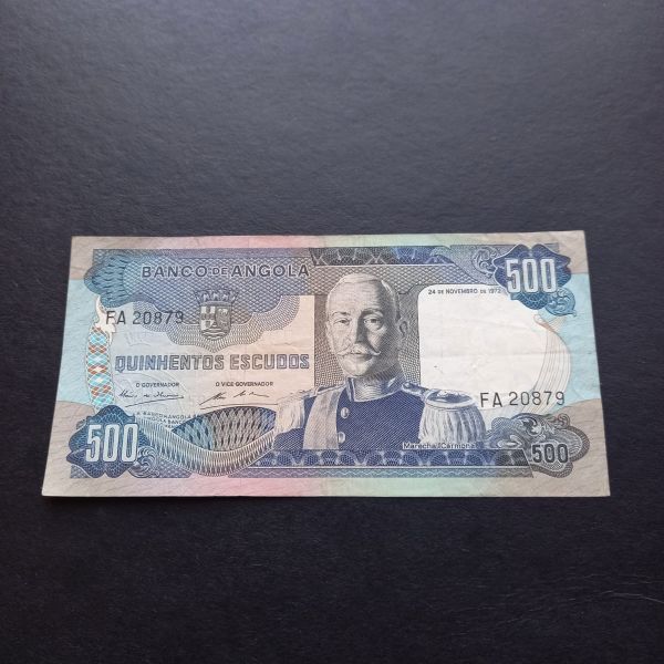 Escoines Koleksiyon 1972 Angola 500 escudos ÇT+ eski yabancı kağıt para - 3996366bcd374009ba