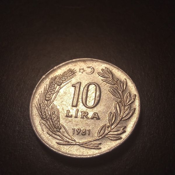 1981 Alüminyum 10 Lira ÇÇT+/ÇİL eski madeni para - 3996366604b9c6de68