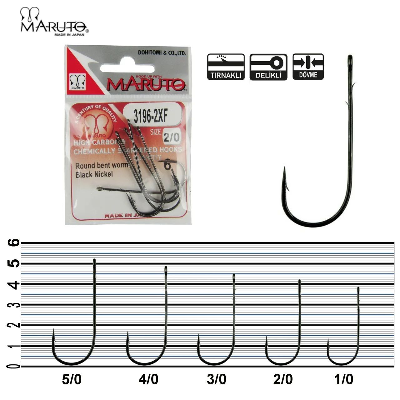 Maruto 3196-2XF Bn İğne - No:3/0 (5Pcs)