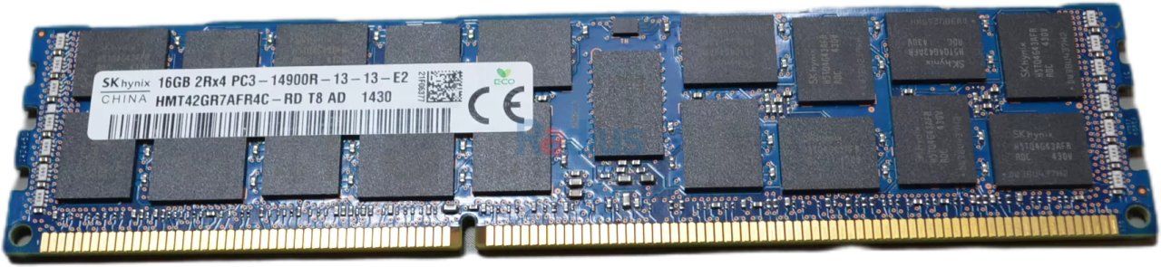 Dell Hynix HMT42GR7AFR4C-PB 16gb (1x16gb) 1600mhz Pc3-12800r Ecc Registered Dual Rank X4 Cl11 1.35v Ddr3 Sdram 240-pin Rdimm Memory Module For Server