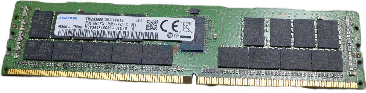 Dell Samsung 1x 32GB DDR4-2666 RDIMM PC4-21300V-R Dual Rank x4 Module M393A4K40CB2