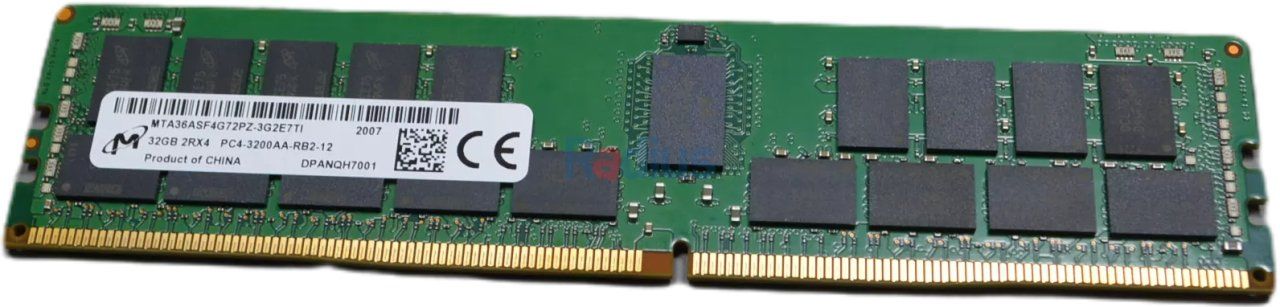 Dell Micron 1x 32GB DDR4-2400 RDIMM PC4-19200T-R Dual Rank x4 Module MTA36ASF4G72PZ-2G3