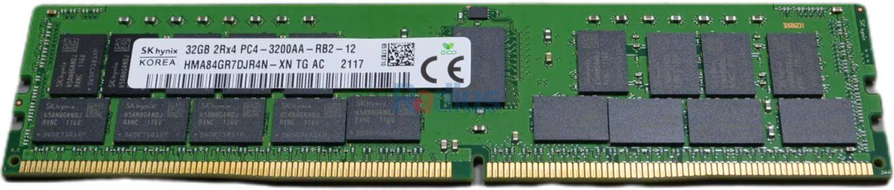 Dell SK Hynix 1x 32GB DDR4-3200 RDIMM PC4-25600R Dual Rank x4 Module HMA84GR7DJR4N-XN