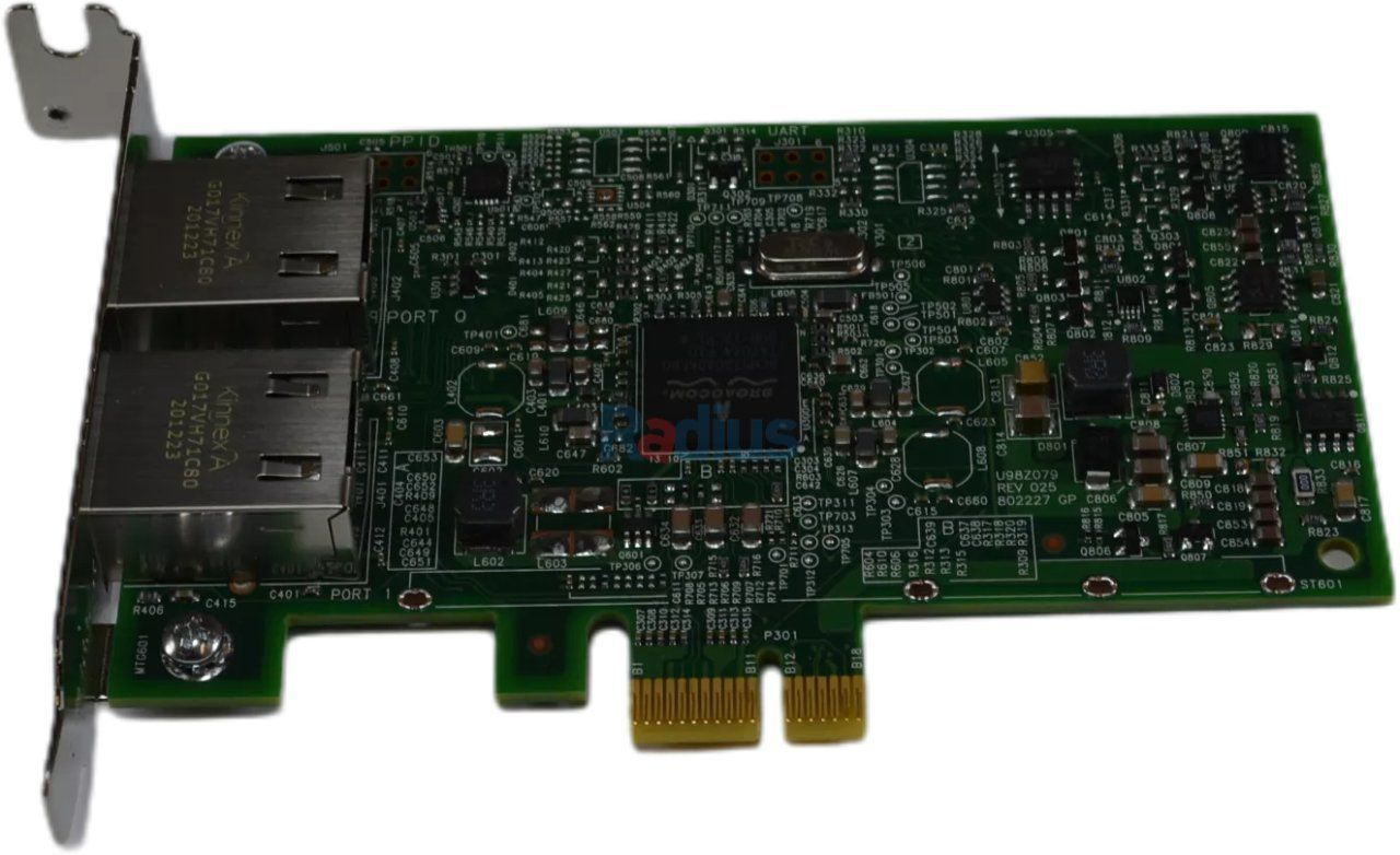 DELL Broadcom 5720 Dual Port 1GbE Base-T PCIe Ethernet Card, 557M9