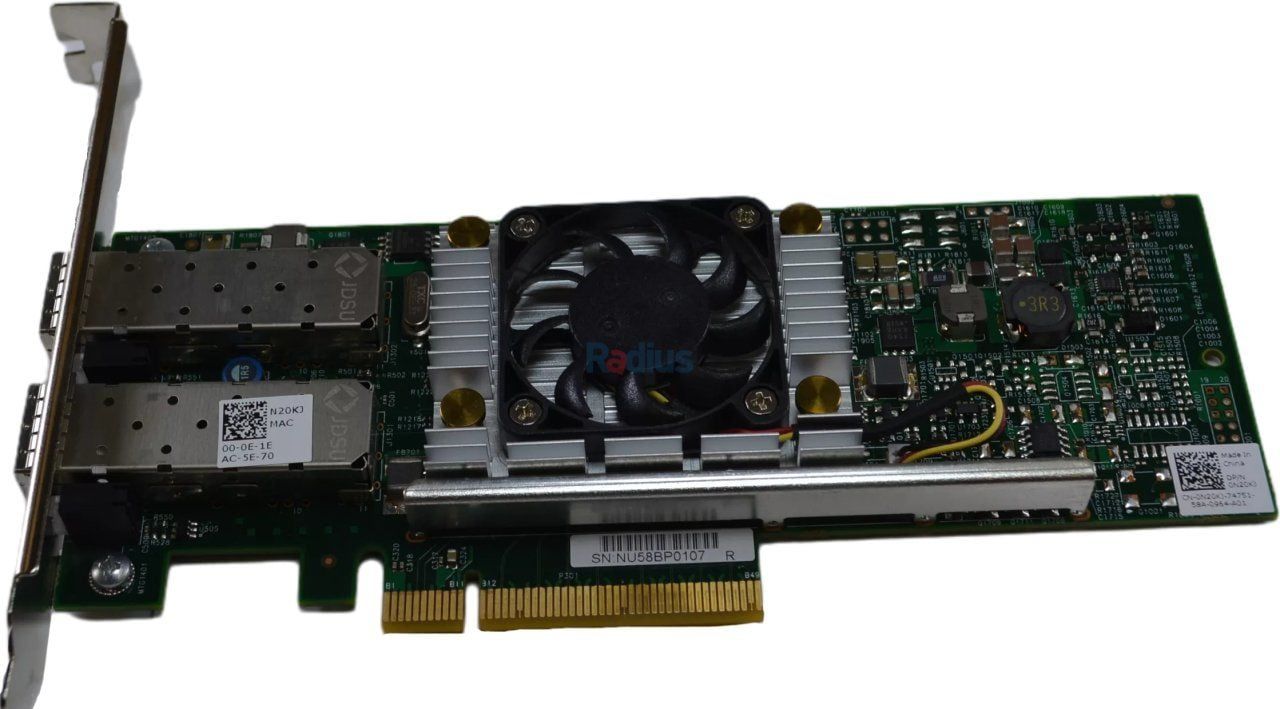 DELL Broadcom 57810 Dual Port 10GbE SFP+ PCIe Ethernet Card, N20KJ