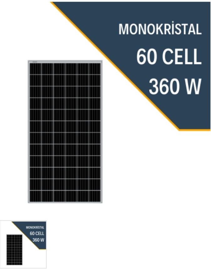 360 Watt Monokristal Güneş Paneli