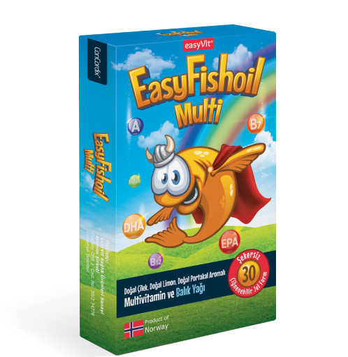 EasyFishoil Multi Balık Yağı 30 Adet Çiğnenebilir Jel Form