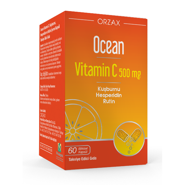 Orzax Ocean Vitamin C 500 mg 60 Softjel Kapsül