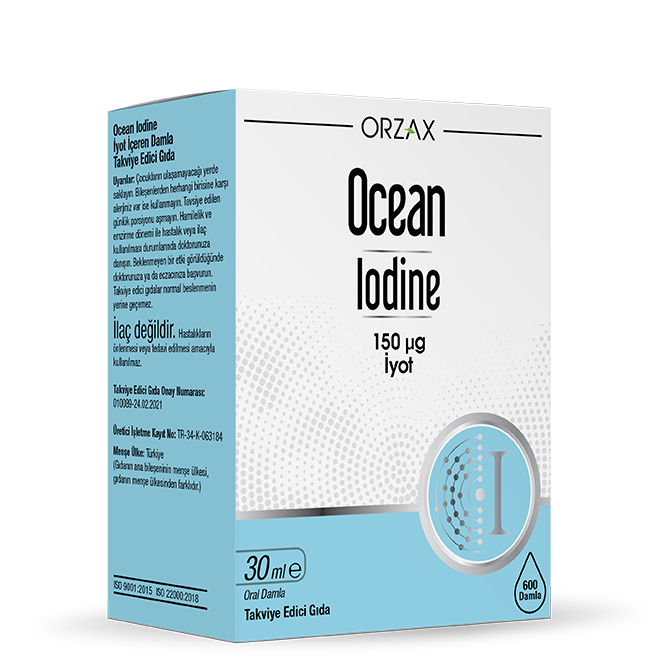 Orzax Ocean Iodine (İyot) Damla 150mcg 30ml