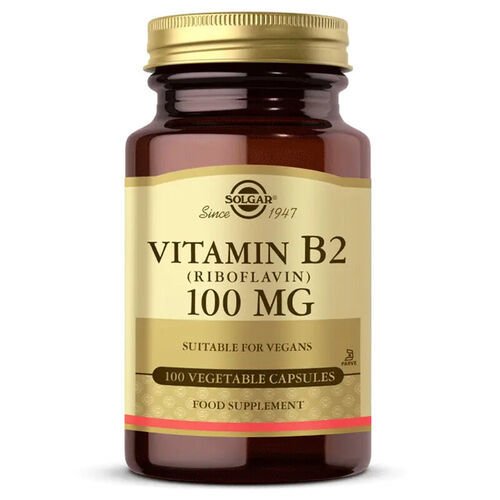 Solgar Vitamin B2 (Riboflavin) 100mg 100 Kapsül