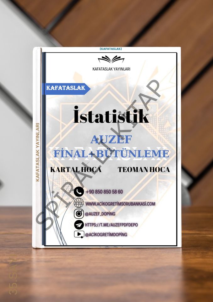 İstatistik AUZEF İstanbul Üniversitesi Nokta Atışı Sorular Kafataslak Yayınları