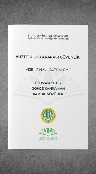 Uluslararası Güvenlik AUZEF İstanbul Üniversitesi Nokta Atışı Sorular Kafataslak Yayınları