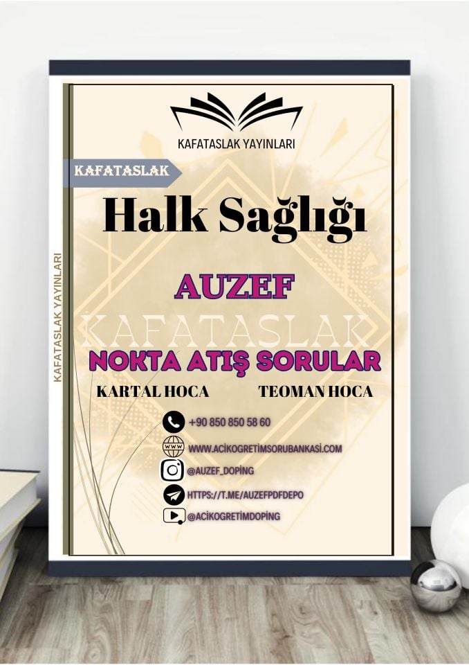 Halk Sağlığı AUZEF İstanbul Üniversitesi Nokta Atışı Sorular Kafataslak Yayınları