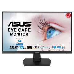 Asus Va24Ehe 23.8&Quot; 5Ms, 75Hz, Full Hd, Dp, Hdmı, D-Sub, Çerçevesiz Tasarım, Düşük Mavi Işık, Freesync, Va Panel Monitör